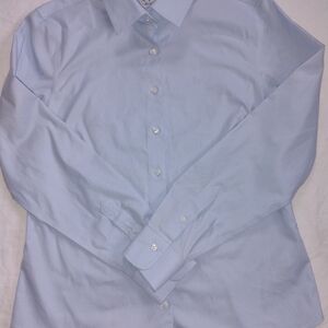 Brooks Brothers Women's Fitted Size 8 Blue Long Sleeve Button Down Top